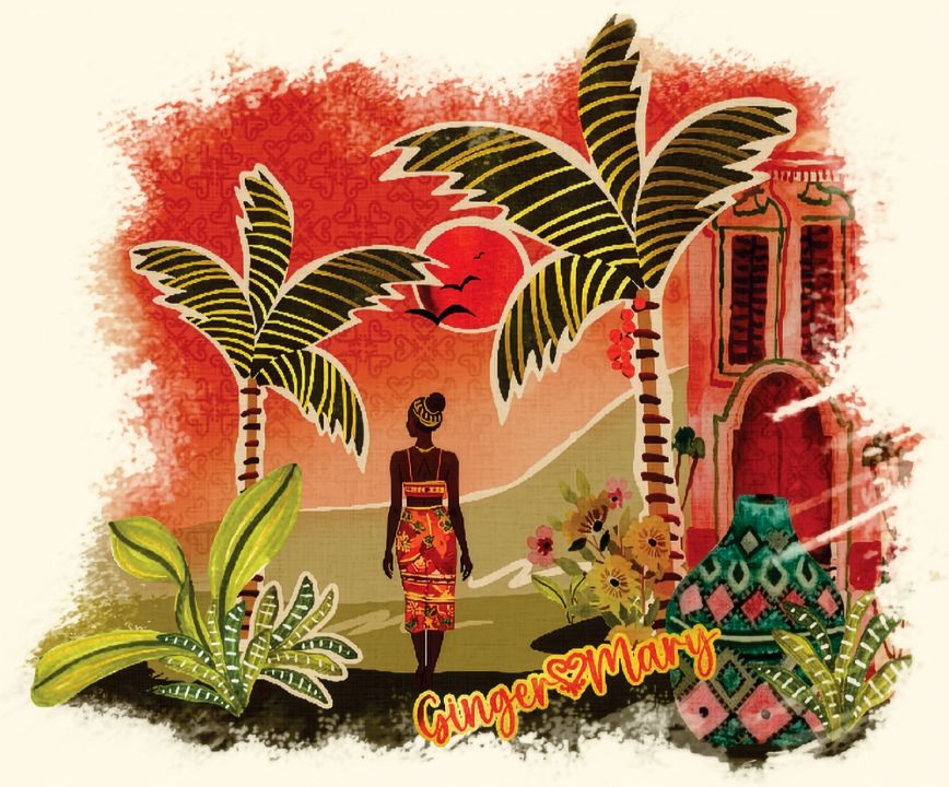 Water-Based Ink with Foiling - Ginger Mary